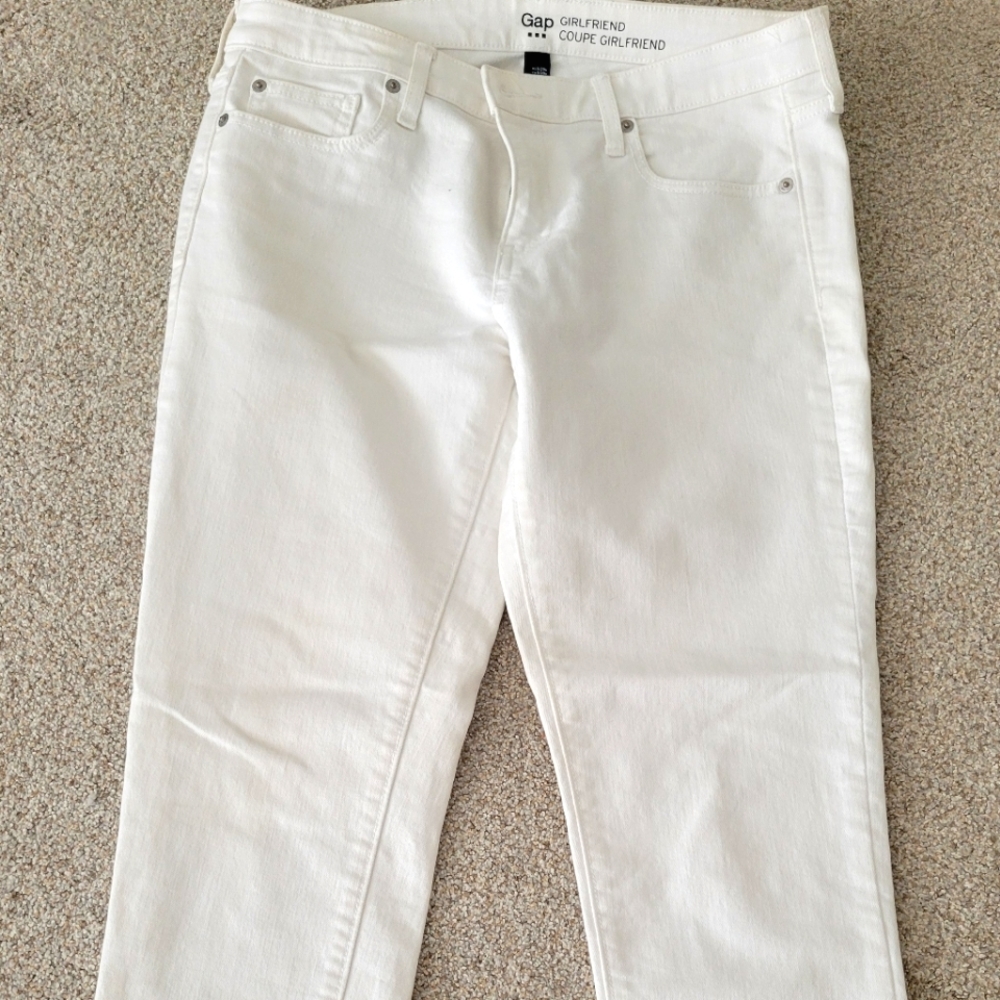 Gap Girlfriend White Jeans Size 8
